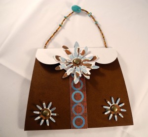 Blue_brown handbag card